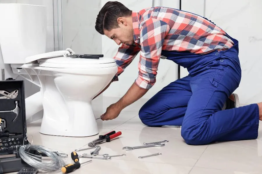 a male plumber fixing a sink pipe from Emergency Plumber Kyle in Kyle, TX - Kitchen Faucet Replacement