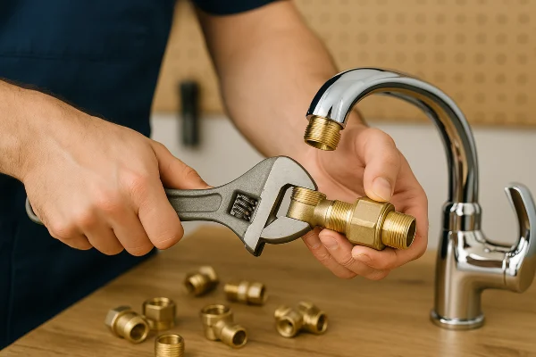 a male plumber installing a toilet from Emergency Plumber Kyle in Kyle, TX  