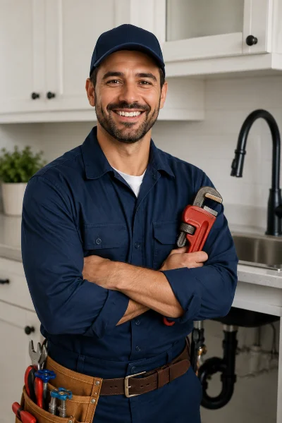 a male plumber smiling at the camera from Emergency Plumber Kyle in Kyle, TX